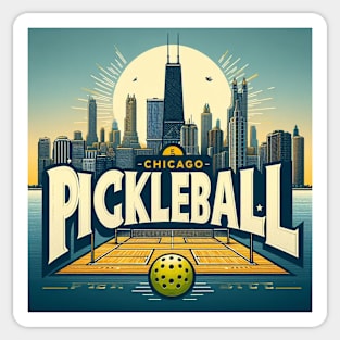 Pickleball Chicago Skyline #1 T-Shirt Sticker